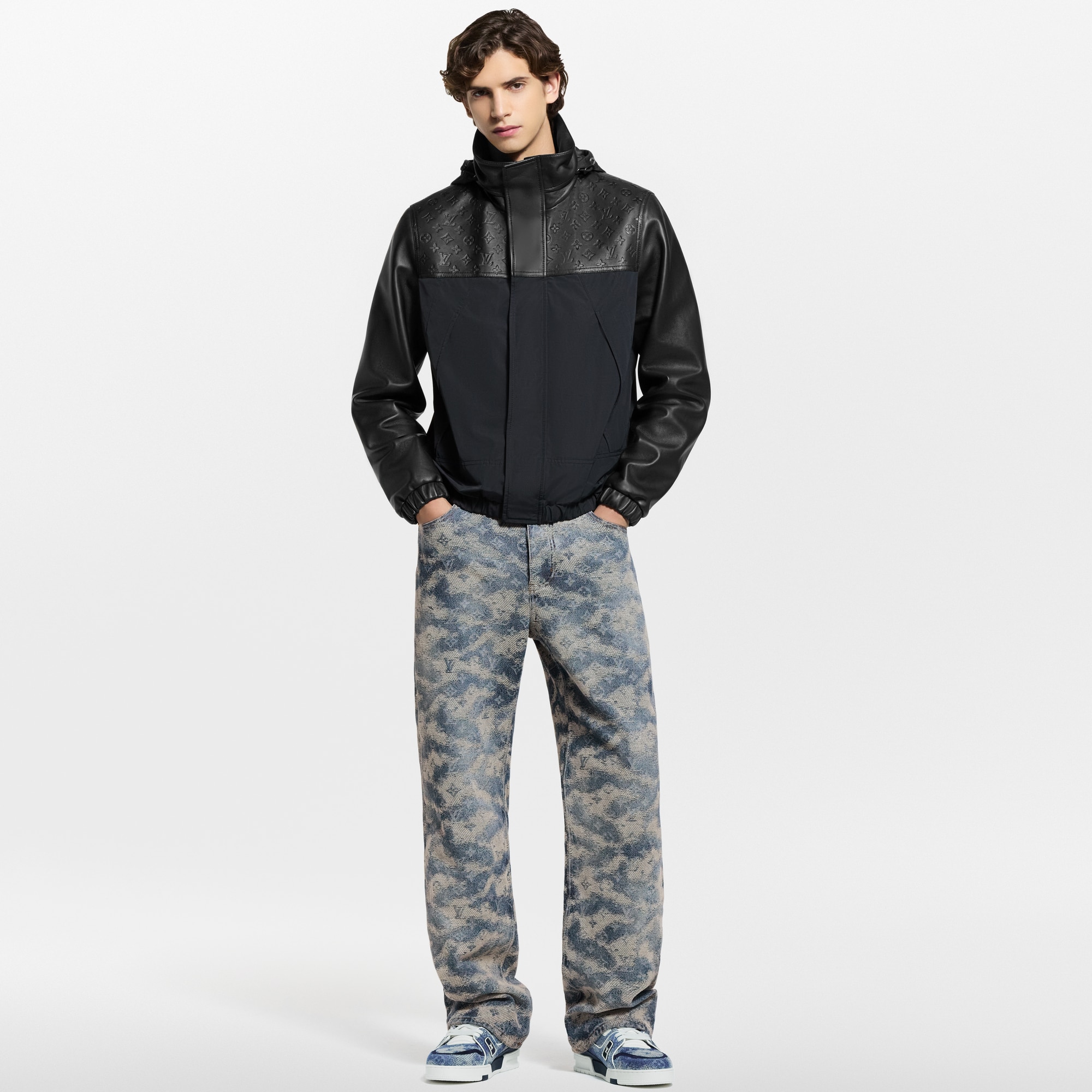 レザーミックス ウインドブレーカー ｜ルイ・ヴィトン 公式サイト - 1AJBS8